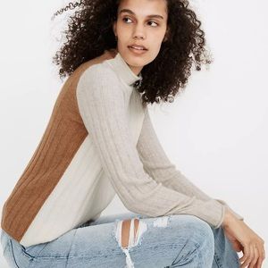 Madewell Evercrest Colorblock Pullover, NWT, L!